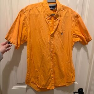 Ralph Lauren Orange Short Sleeve Button-Down Shirt